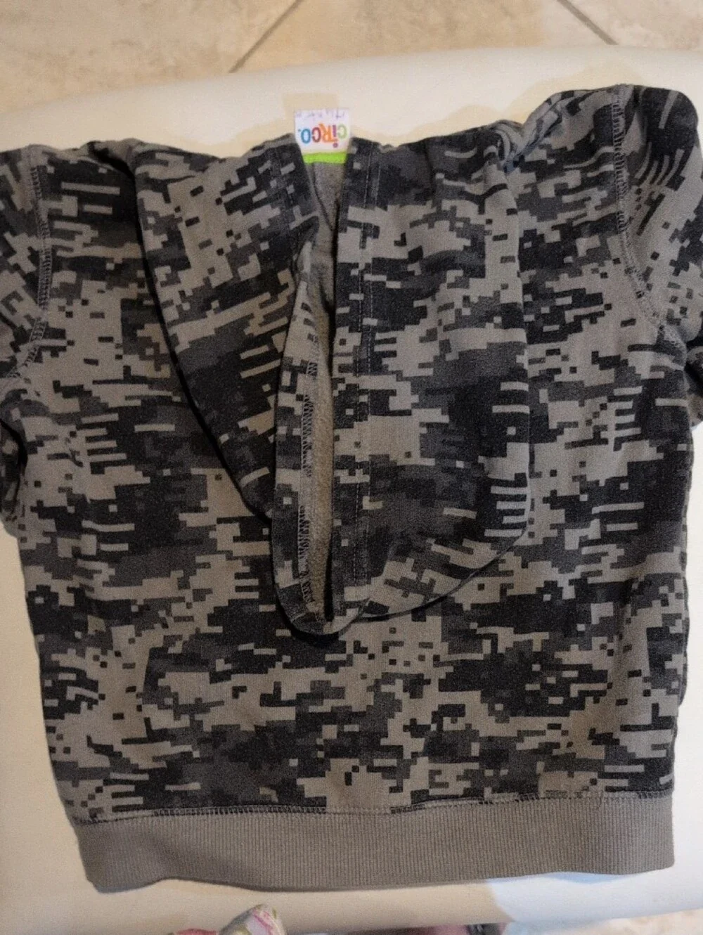 Carter's Black and Gray Digital Camo Zip Hoodie